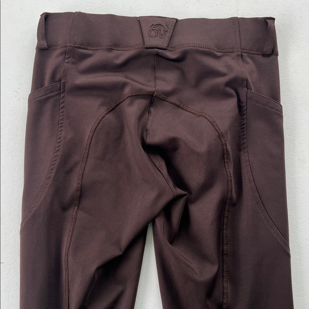 Girls Ovation equestrian pull on riding pants Brown M 28 fits like 12/14 - Picture 2 of 12